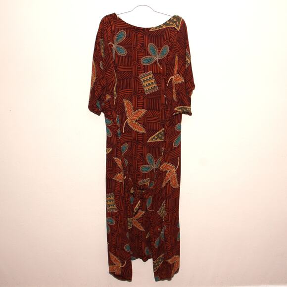 Vintage F.B. Fogg Boho Floral Abstract Caftan Size OS OOAK - Picture 2 of 9